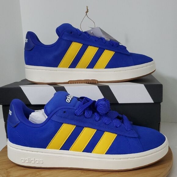 adidas Other - Adidas Grand Court Alpha 00s Sneakers Men's 12 Blue Yellow Suede NIB